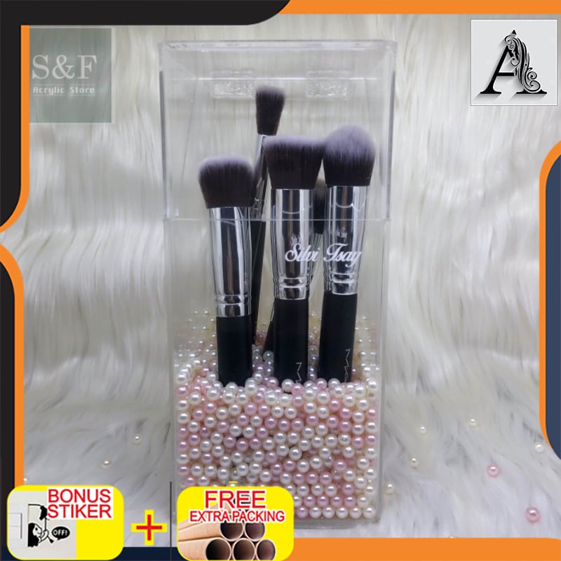 Grosir make up brush holder/Kotak Kuas/Kuas make Up/Make up brush/tempat kuas - Mutiara