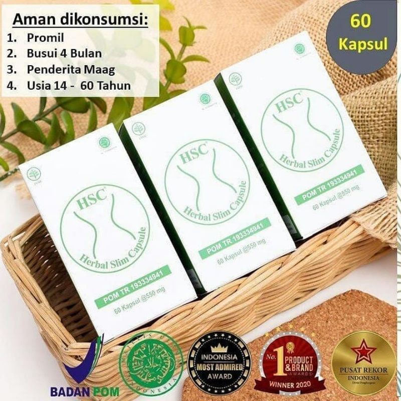 Hsc Herbal Slim capsule obat pelangsing Aman Sudah BPOM