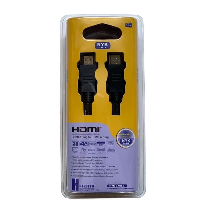 CABLE HDMI + ETHERNET 5M NYK