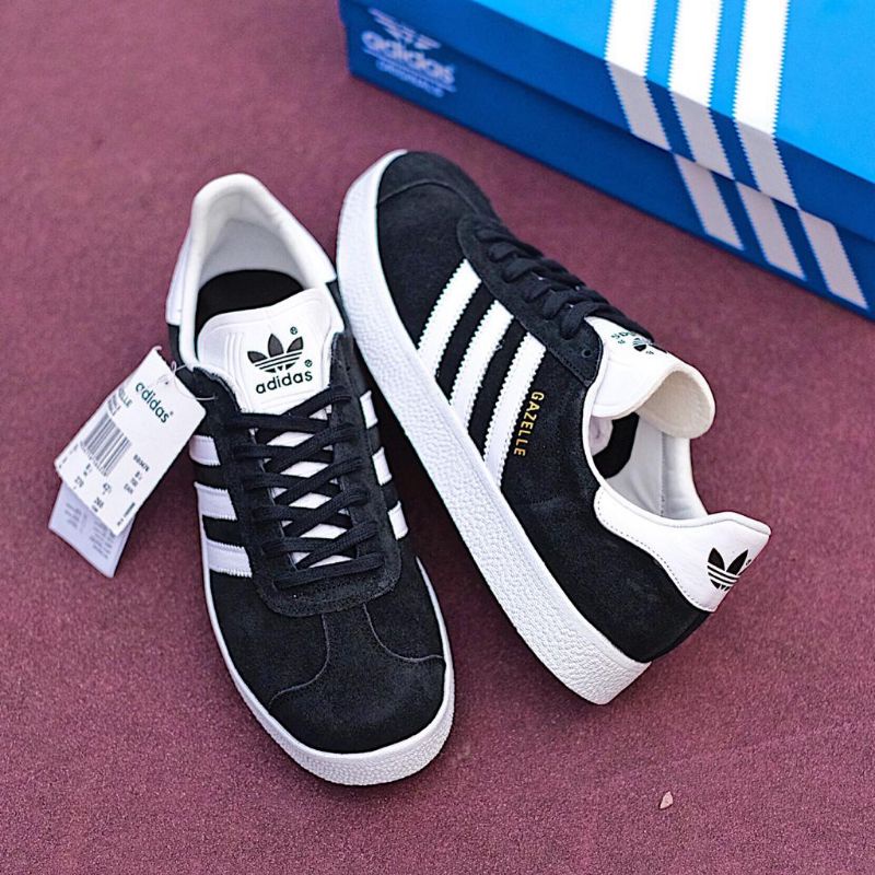 Jual ADIDAS GAZELLE BLACK WHITE ORIGINAL MADE IN INDONESIA | Shopee ...