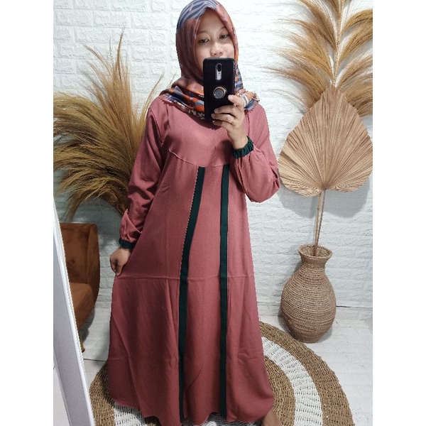 GAMIS ITYCREPE TERBARU DRESS CANTIK KEKINIAN GAMIS BUSUI MURAH