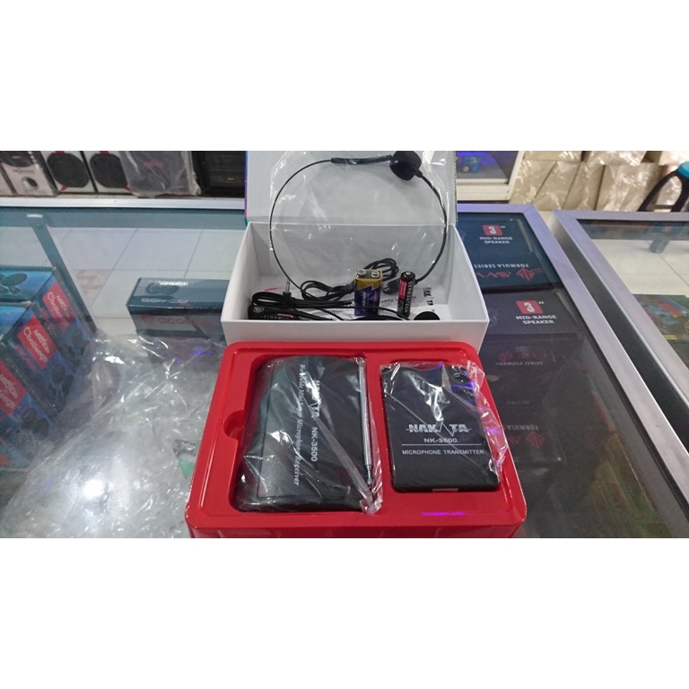 Mic wireless NAKATA 3500 DENGAN 2 JENIS MIC KEPALA JEPIT MURAH