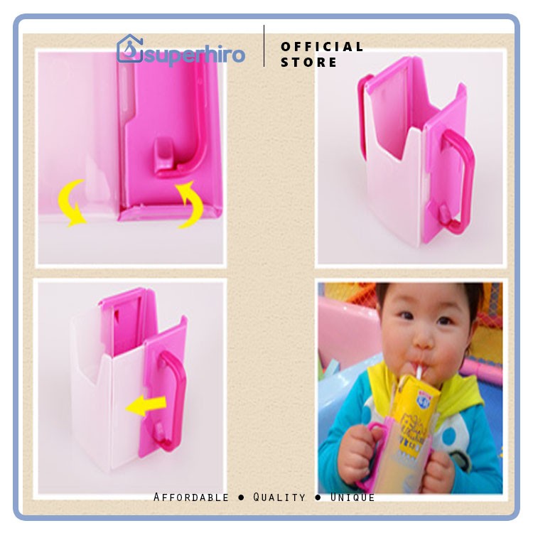 Milk Box Holder Juice Holder Pegangan Handle Kotak Susu Balita Anak