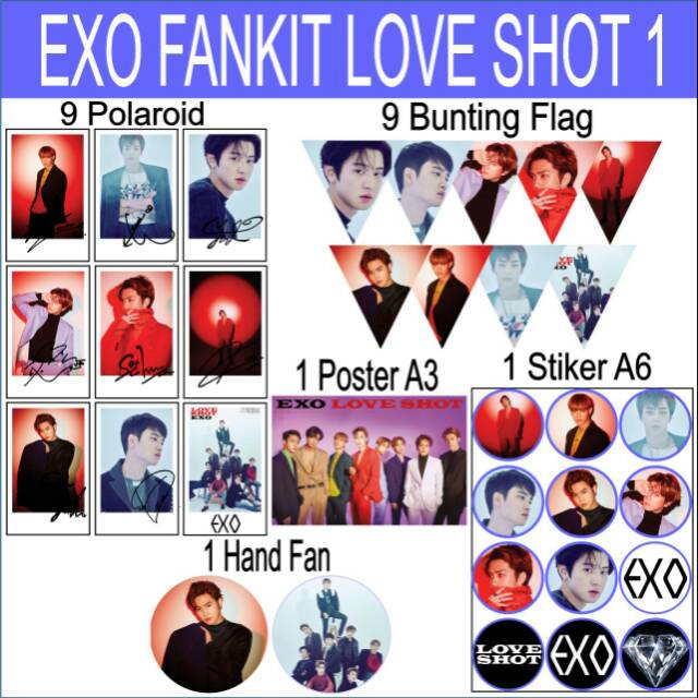 FANKIT EXO / POLAROID EXO / FLAG EXO / KIPAS EXO / STIKER EXO / POSTER EXO