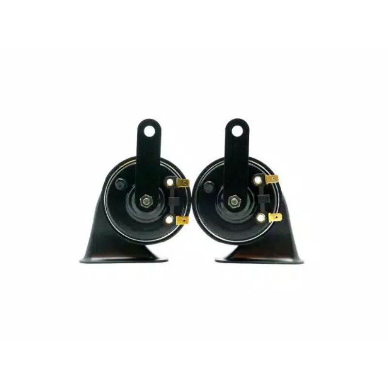 klakson horn MOBIL MOTOR model keong MERK  hella two-tone 12 volt hitam black