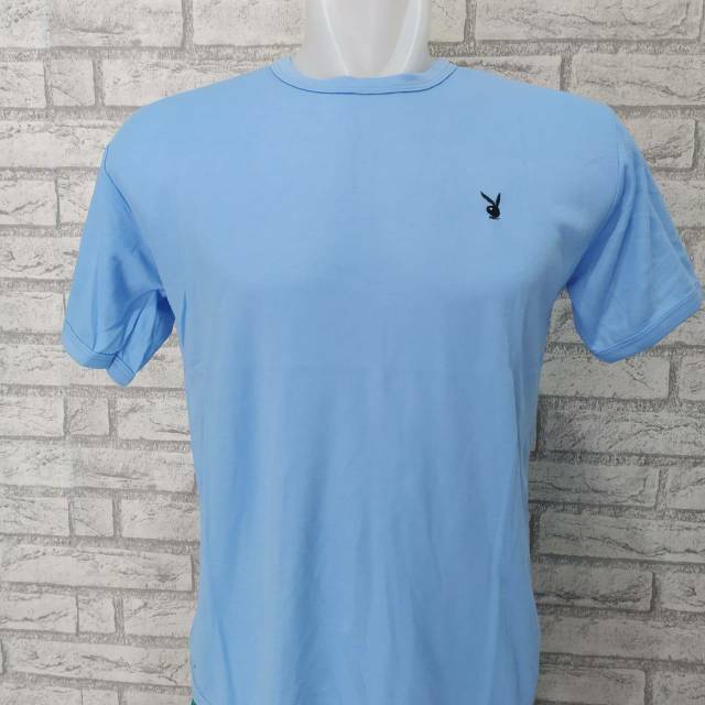 KAOS POLOS BAJU DALAM PRIA OBLONG ONECK T-SHIRT BODYFIT LENGAN PENDEK PLAYBOY