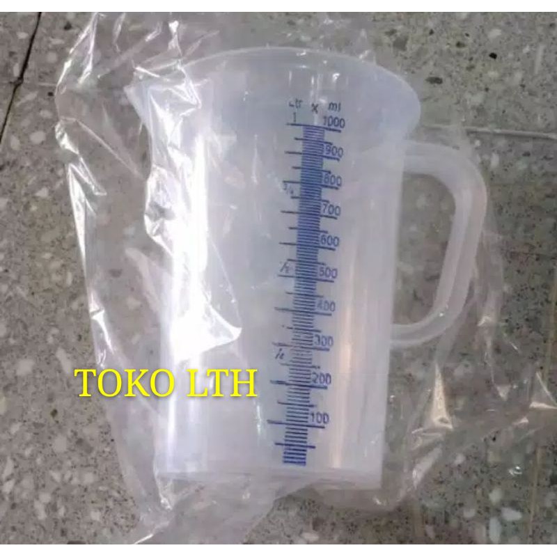 Gelas Ukur 1000 Ml Gelas Takaran Plastik 1 Liter Teko Ukur Shopee Indonesia