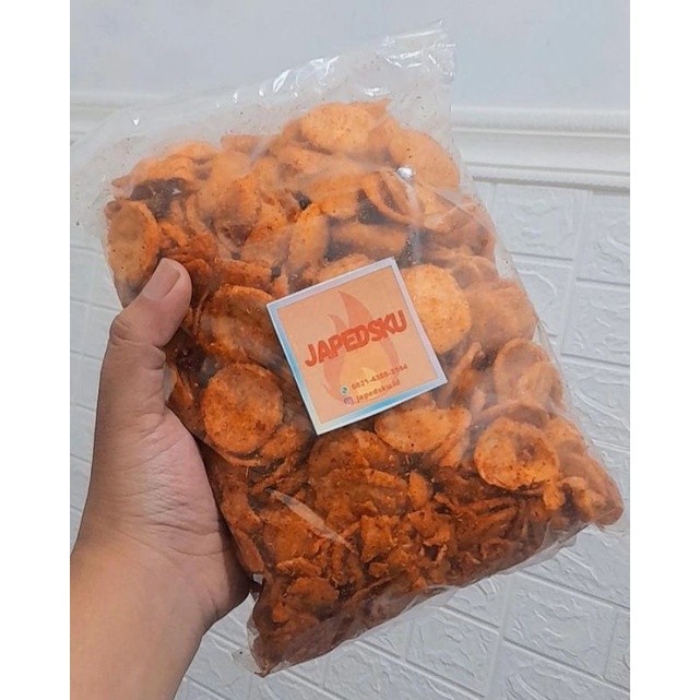 

JAPEDSKU kripset keripik setan keripik pedas dan gurih 500gr