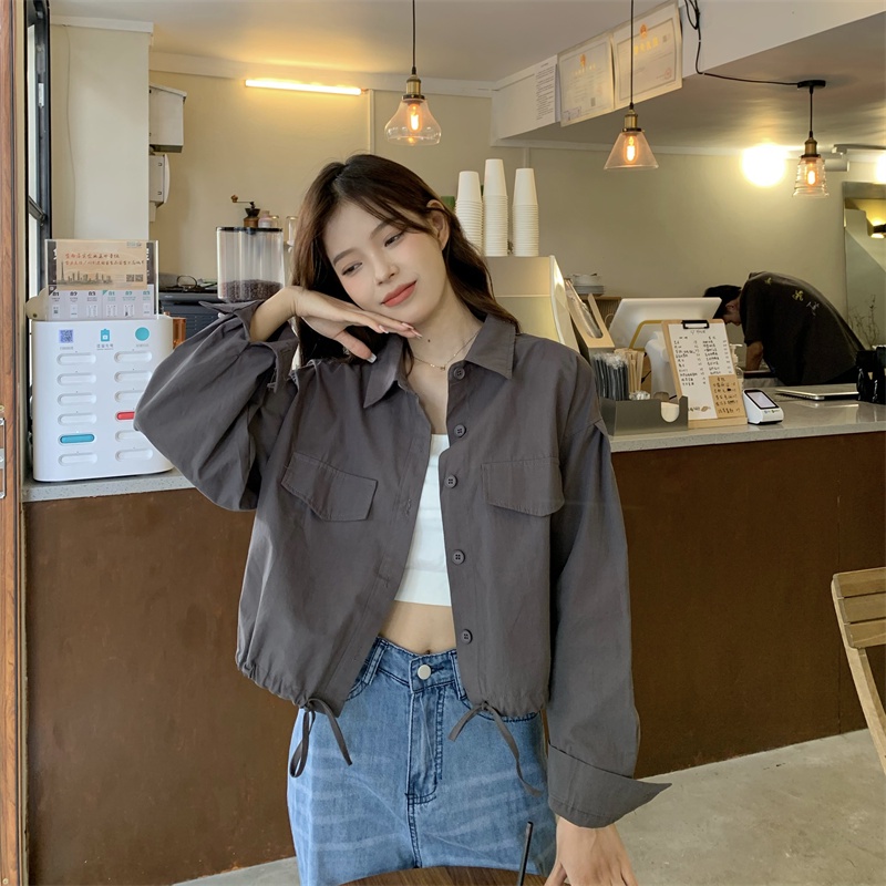 JAKET WANITA/KOREAN STYLE/ATASAN WANITA/CROP JAKET WAMITA