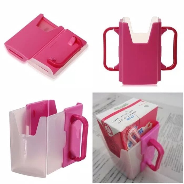 cup holder juice foldable cup tempat pegangan susu juice kotak