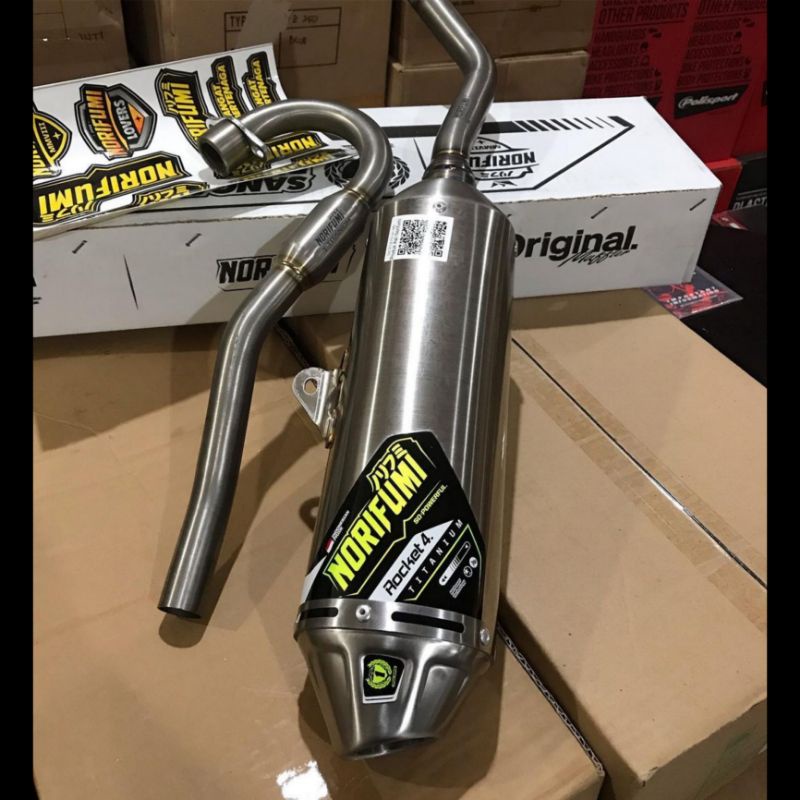 KNALPOT NORIFUMI ROCKET 4 TITANIUM ORIGINAL HONDA CRF 150 L