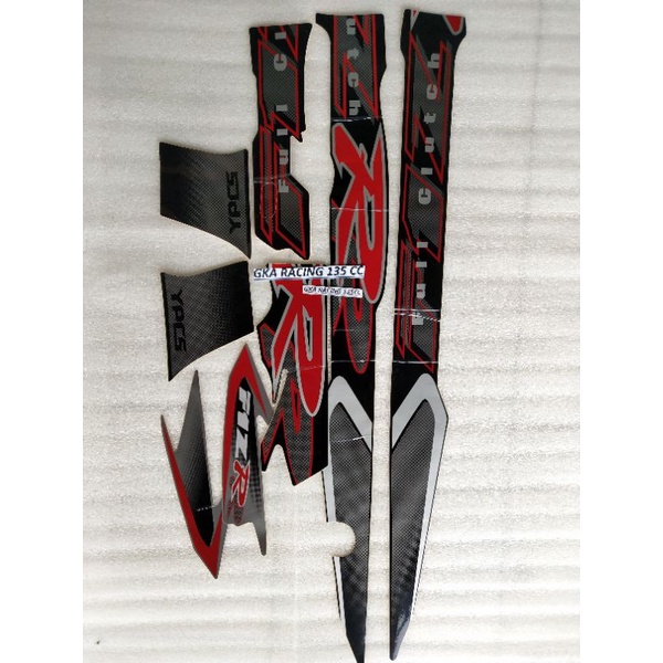 2002 hitam merah striping sticker list body fizr full cluth