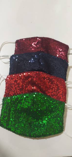 Masker sequin fashionable