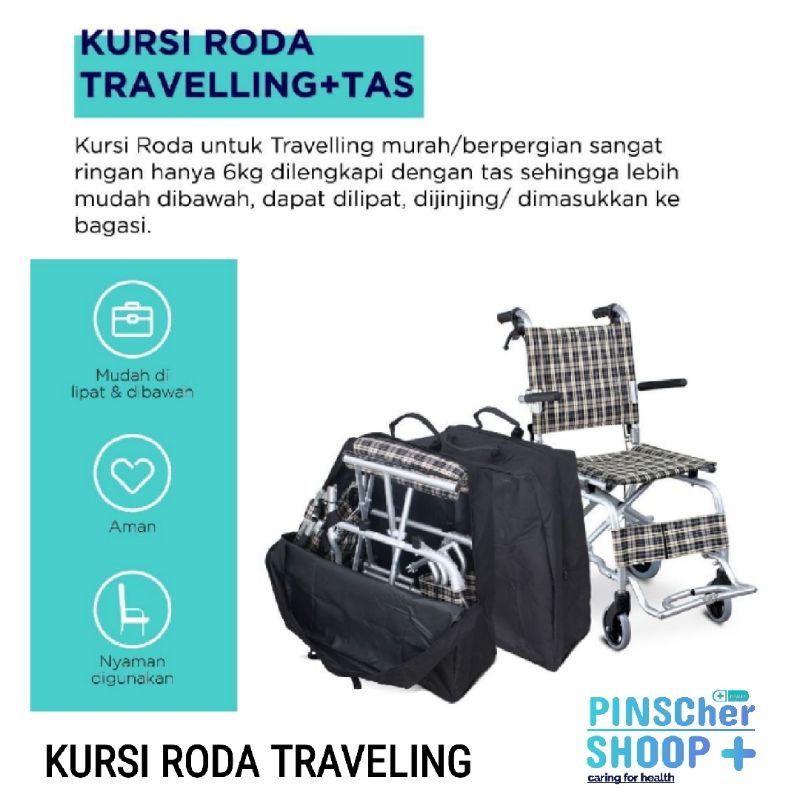 KURSI RODA TRAVEL GEA FS - 804 / SELACO KURSI RODA HAJI/ UMROH