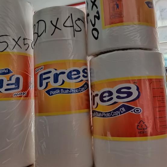 ➨ Plastik buah/ fotocopy/plastik Fres bag on roll/ plastik fress - 35 x 50 ➢