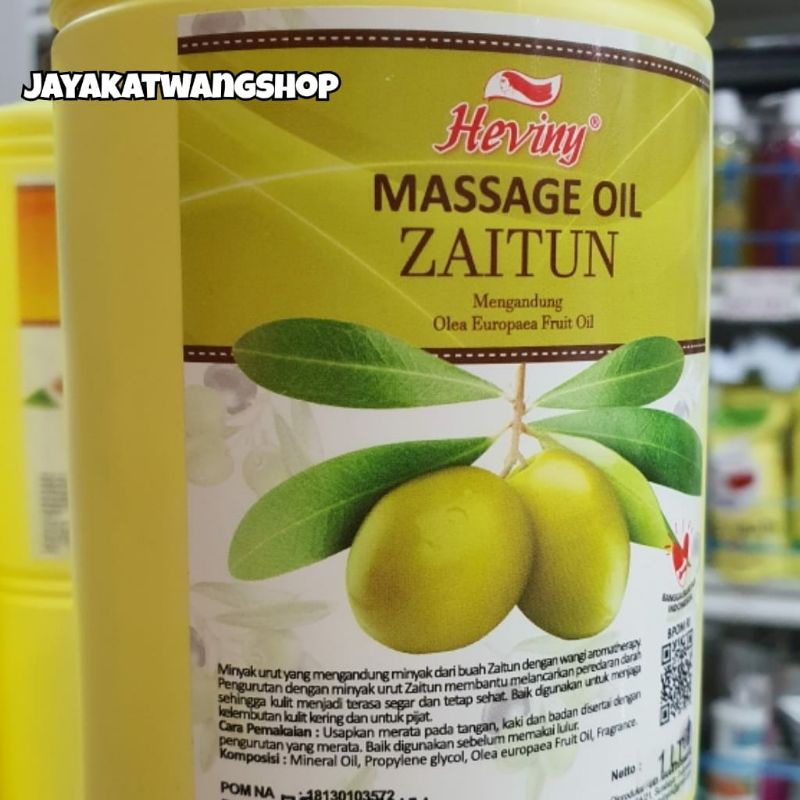 HEVINY Massage Oil Isi 1 Liter (1000 mL) | Minyak Pijat Urut