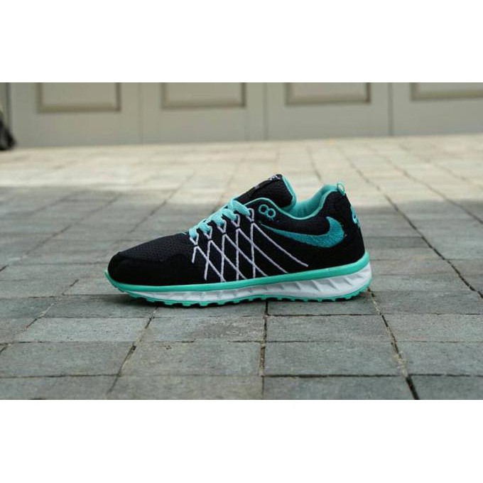 TERMURAH Nike Flywhire size 36 - 40 sepatu wanita olahraga hitam putih sekolah - Biru, 36