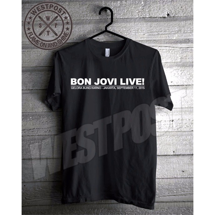 KAOS BAJU BON JOVI LIVE JAKARTA 2015 LARIS AMAT - KARIUPLOAD