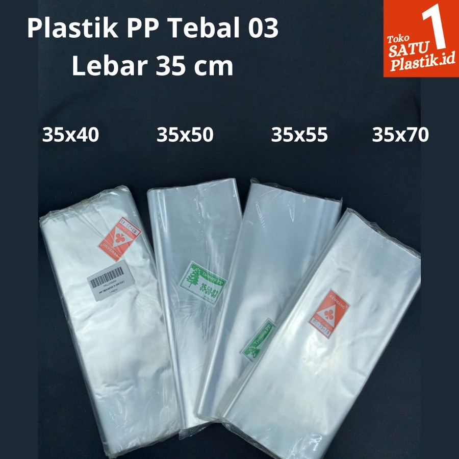 Plastik PP Lebar 35 Tebal 03 35X40 35x50 35X55 35X70 PLASTIK BENING