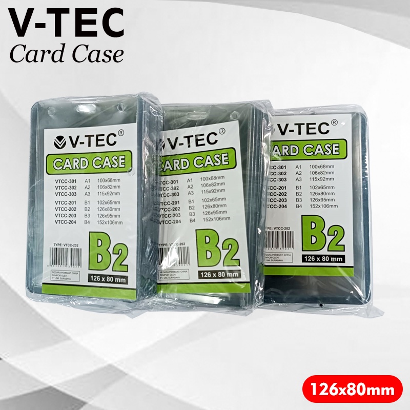 

Card Case B2 V-tec Name tag / plastik ID Card ( isi 20 pcs )