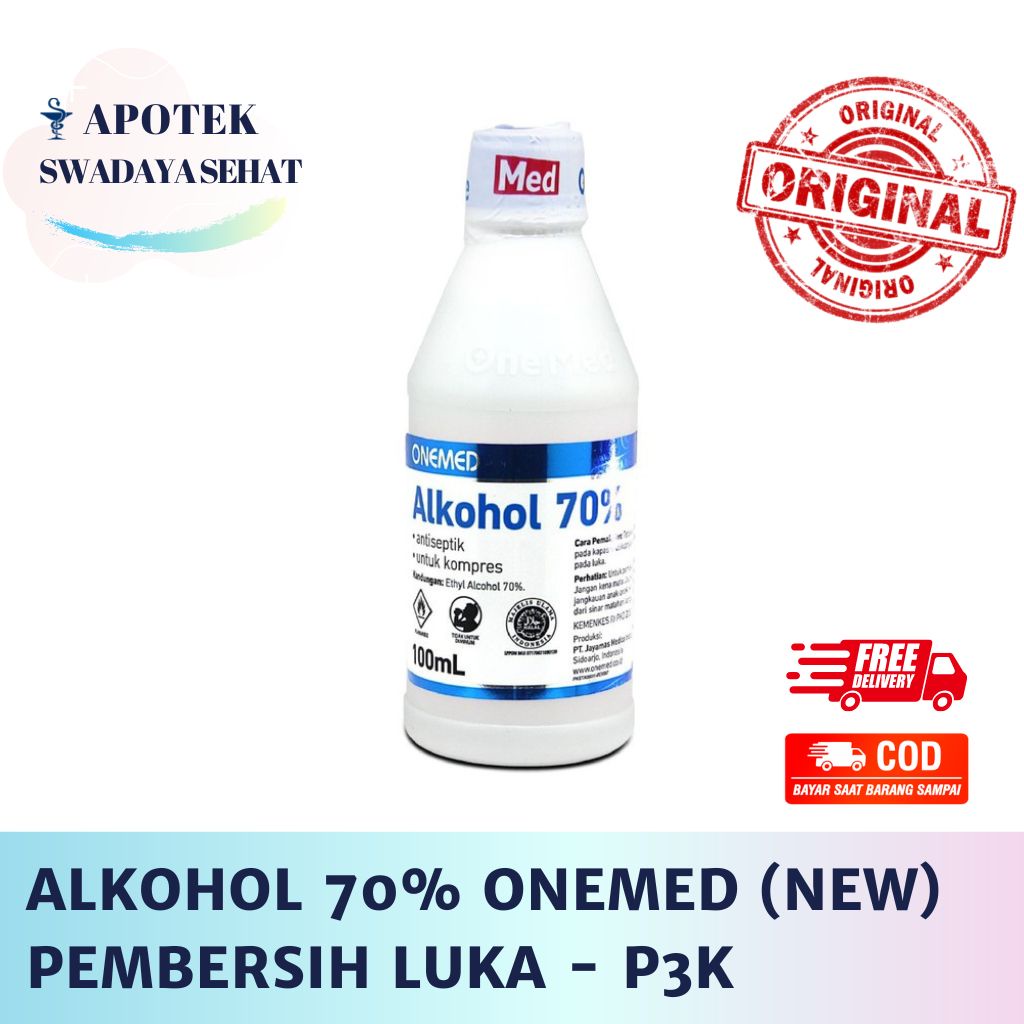 ALKOHOL 70% ONEMED 100ML -  Antiseptik Luka Pembersih Luka P3K Desinfektan