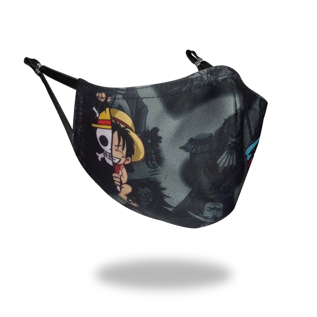 Masker ONE PIECE Masker Edisi PIRATES LUFFY Pria Wanita Anti Asap Debu Virus Motif Premium Dewasa 3 ply kain 3 lapis