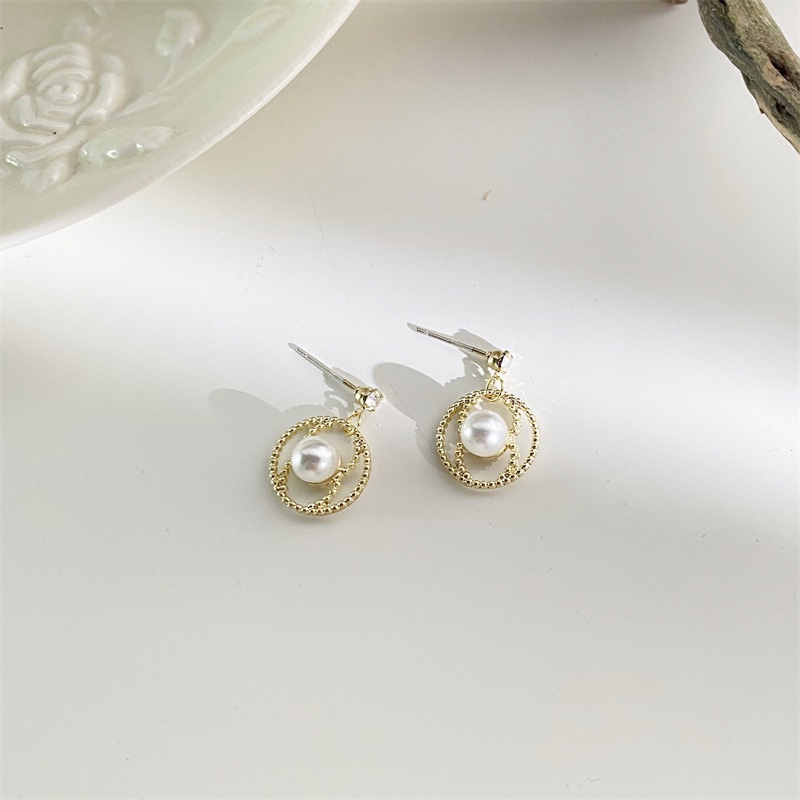 Anting Mutiara Bahan S925 Silver Needle Untuk Wanita