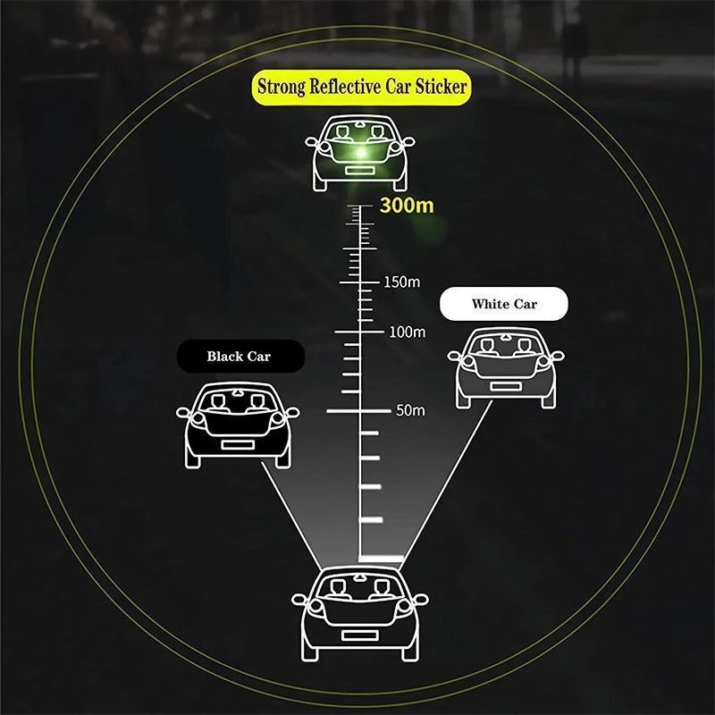 4pcs Mobil Buka Kaset Peringatan Reflektif Malam Stiker Peringatan Reflektif Tinggi prompt Stiker Pintu Mobil Aksesoris Eksterior DIY Stiker