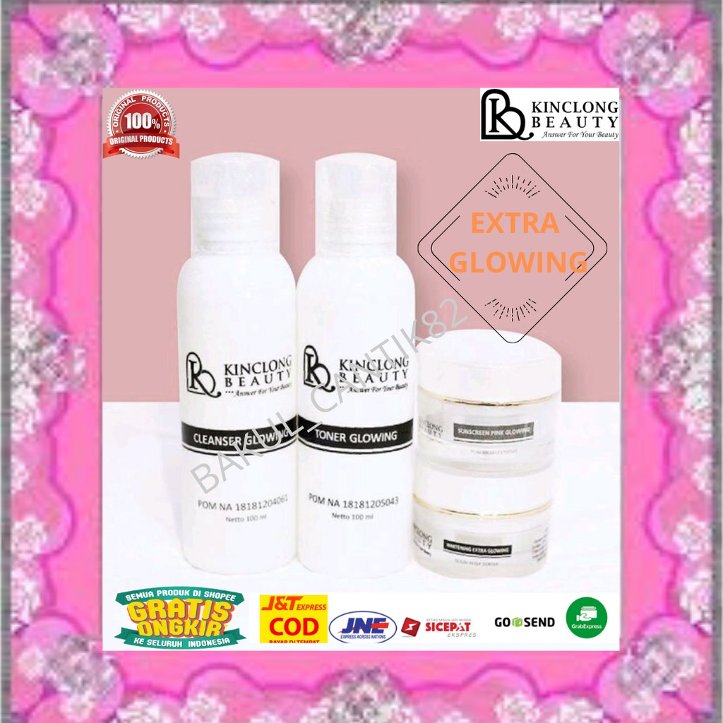 KINCLONG BEAUTY PAKET EXTRA GLOWING MENGATASI FLEK DAN MENCERAHKAN KULIT WAJAH