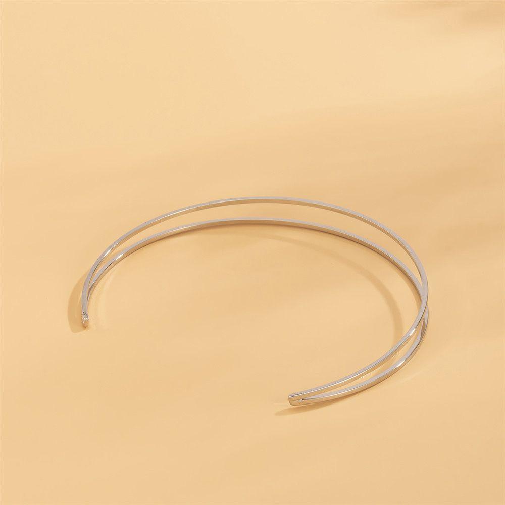 Gelang Nanas Aksesoris Populer Ganda Berbentuk C Berlebihan Bentuk Geometris Retro