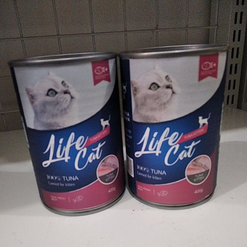 makanan kucing life cat kaleng tuna kitten 400gr 1 dus 24kaleng