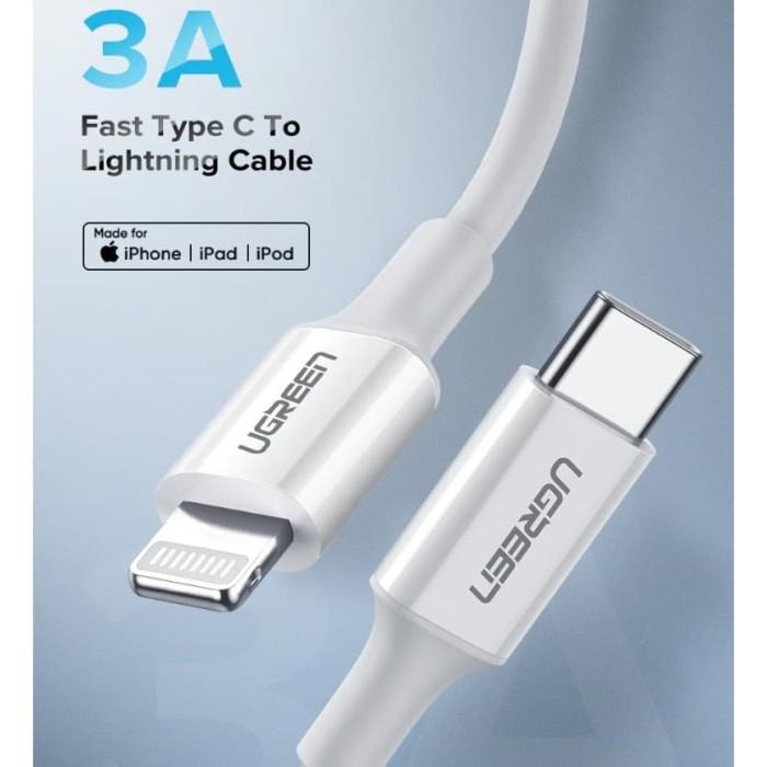 Produkku Ugreen Combo Pd Charger + Cable Type C Lightning Mfi Pd 3.0 36 Watt Laris