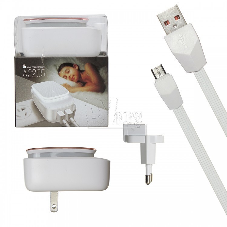 MQ Charger dual USB wall charger with LED light original LDNIO A2205