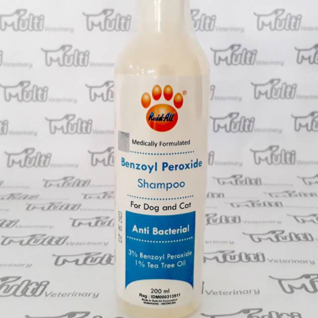 Jual Shampoo BENZOYL PEROXIDE 200 ml Anti Bakteri Kucing dan Anjing