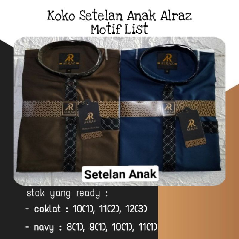 Koko Setelan Anak Alraz Motif List