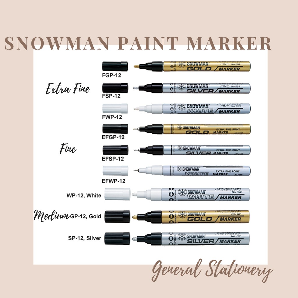 

Snowman Paint Marker EXTRA FINE/ FINE/ MEDIUM