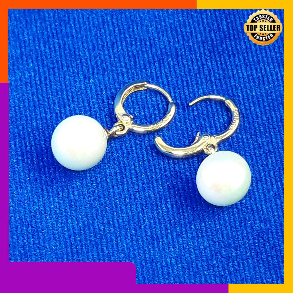 ANTING GONDEL MUTIARA LAPIS EMAS 24K