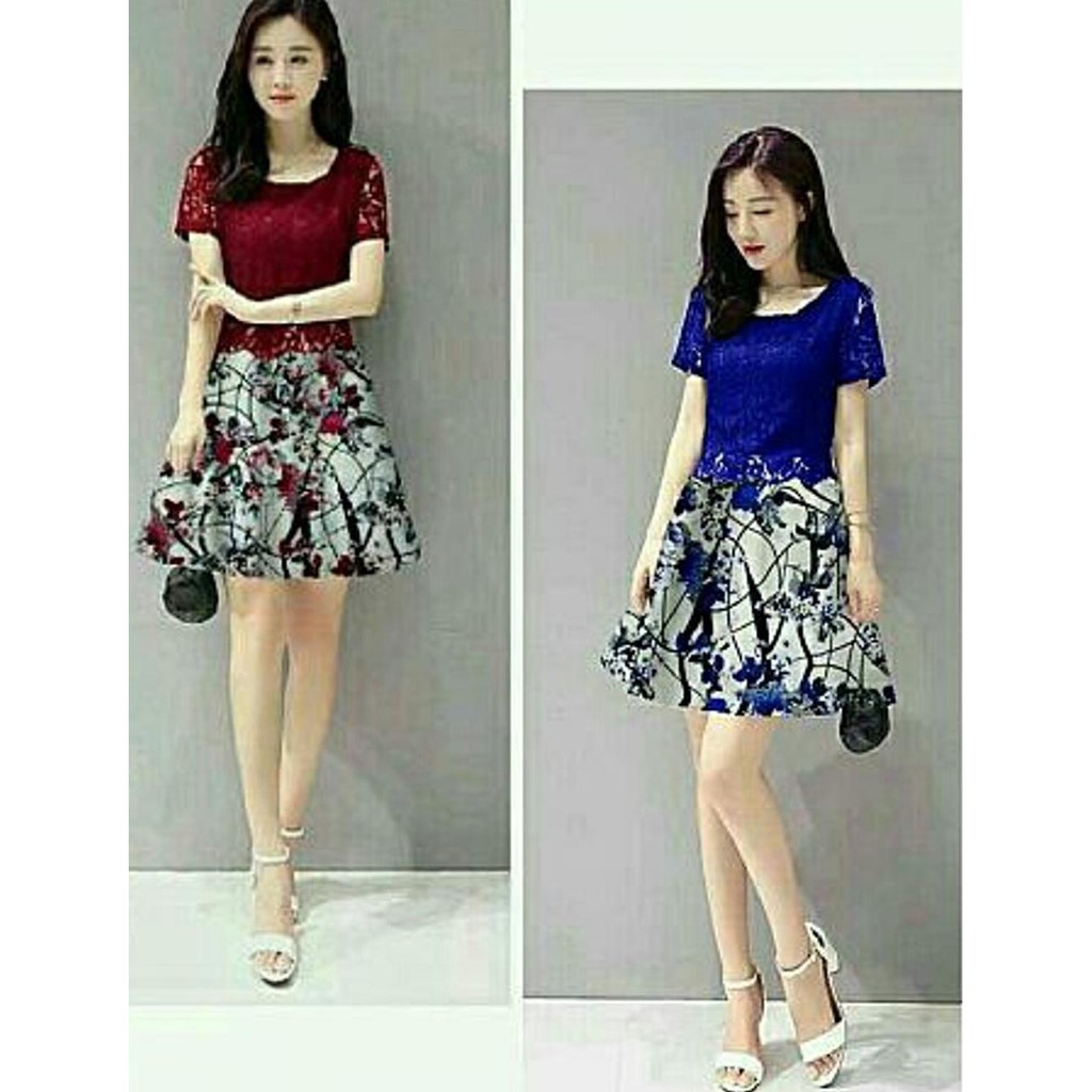 C9 C DR GLOWING MINI DRESS WANITA MODEL TERBARU BAGUS MURAH TERLARIS MODEL KOREA B4