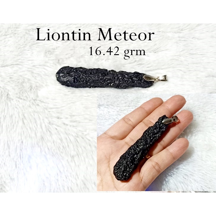 Liontin Batu meteor/ satam asli batu meteor