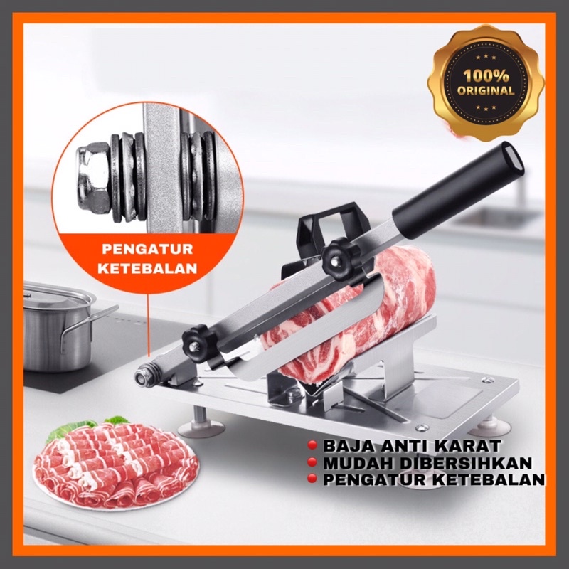 EMKA Meat Slicer Alat Pengiris Daging Manual Yoshinoya Shabu Yakiniku Stainless Steel / Alat Slice D