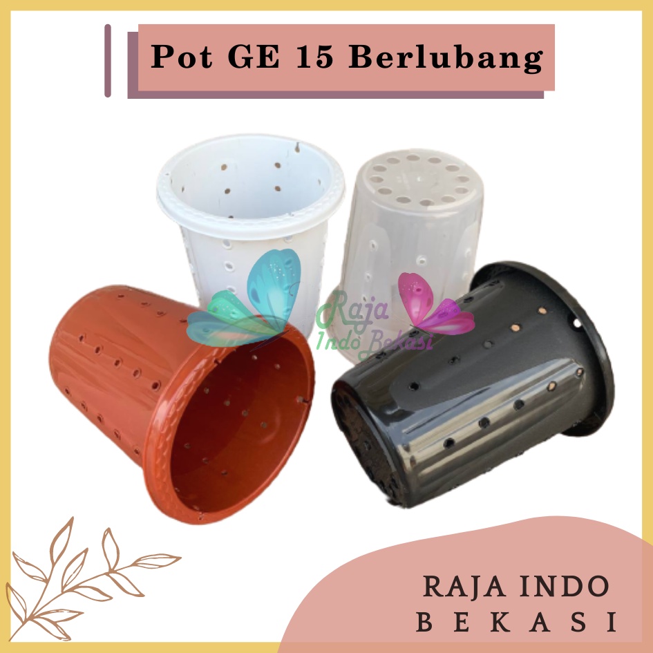 Pot Yogap 13 Putih Bening Transparan Merah Bata Merah Coklat Terracota Terracotta Berlubang