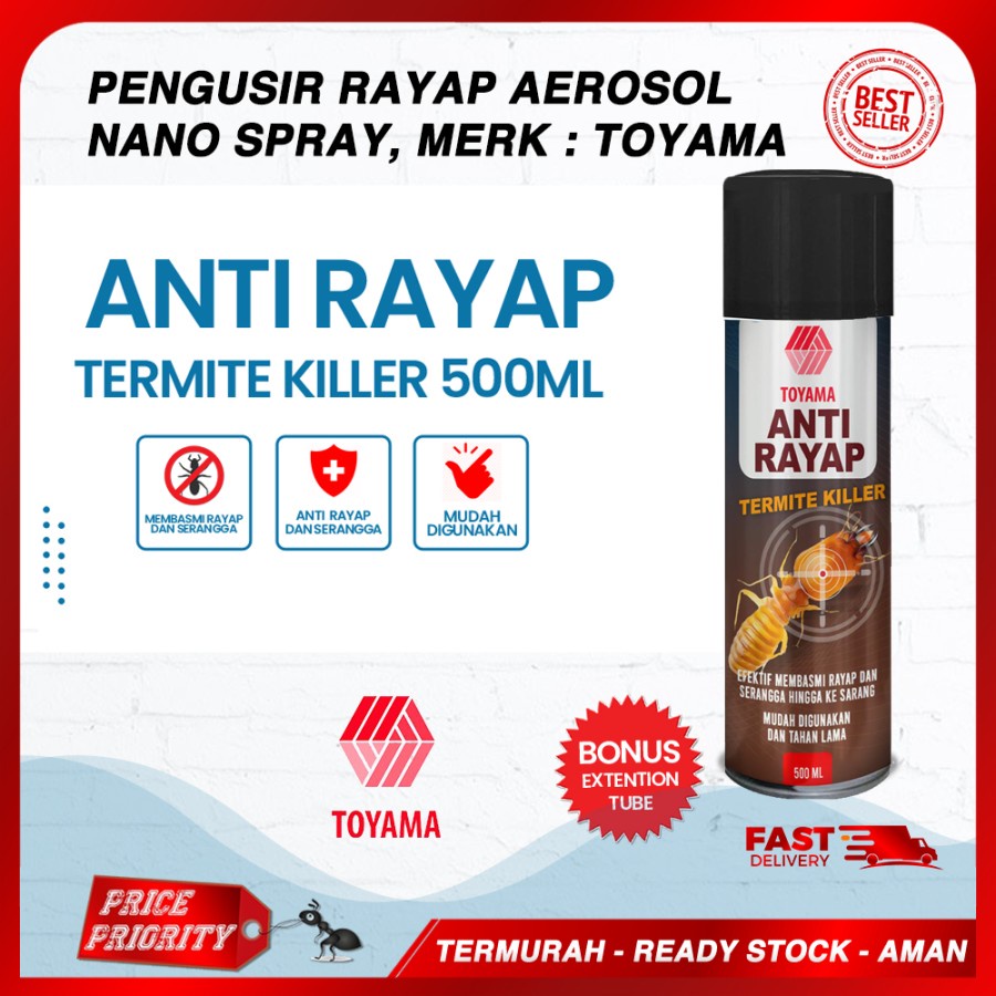 Pembasmi Rayap Aerosol Obat Anti Rayap Tembok Spray Racun Rayap 500ml