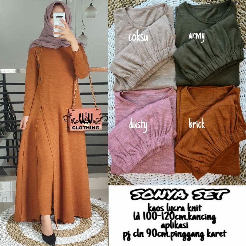 126 SETELAN LYCRA KNIT >> SONYA SET BY W&W ALFASHION