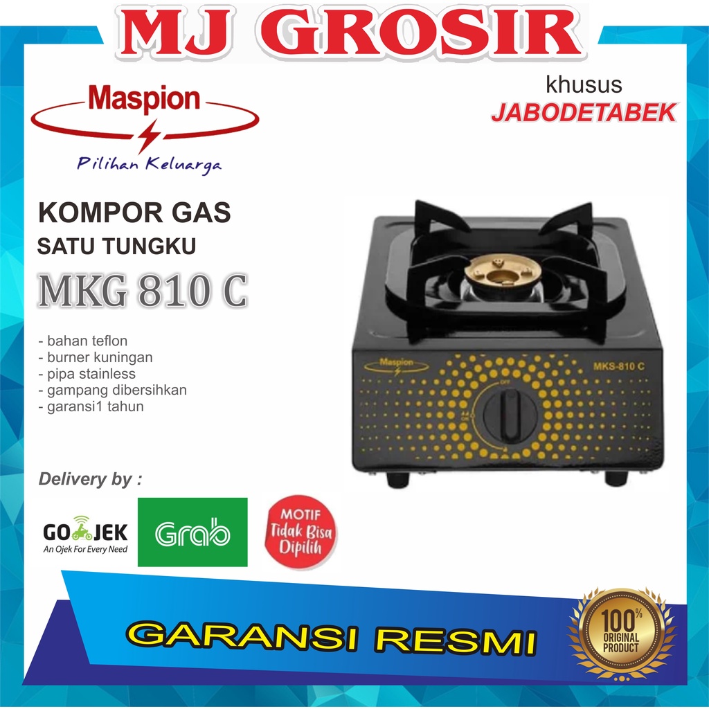 PROMO KOMPOR 1 TUNGKU MURAH MASPION MKG 810 C TEFLON