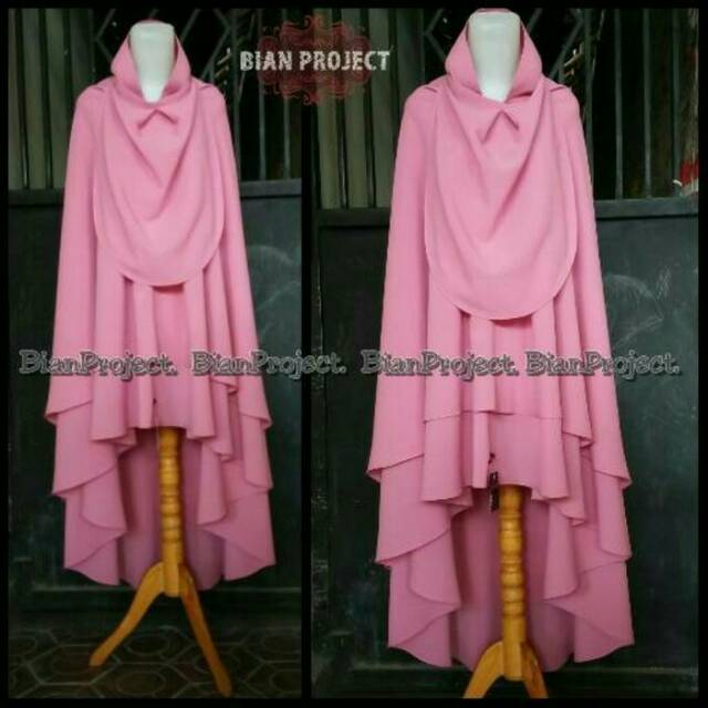 jilbab ceruti syari cadar tali khimar set
