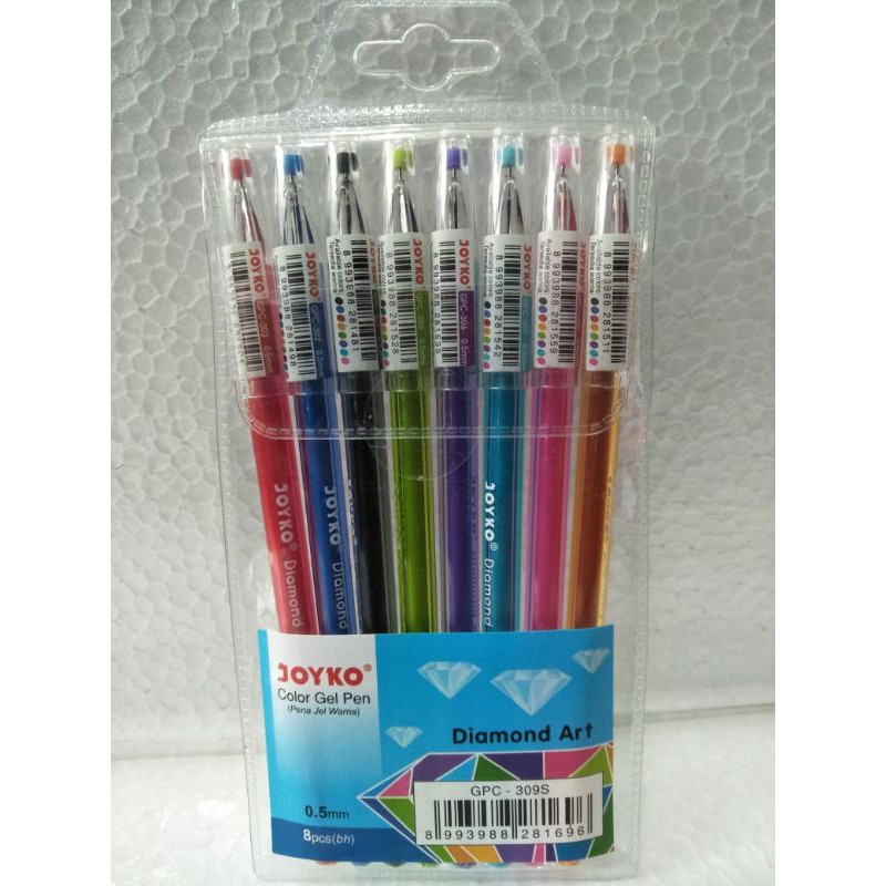 

Pulpen Gel Warna 8 warna Joyko (original)