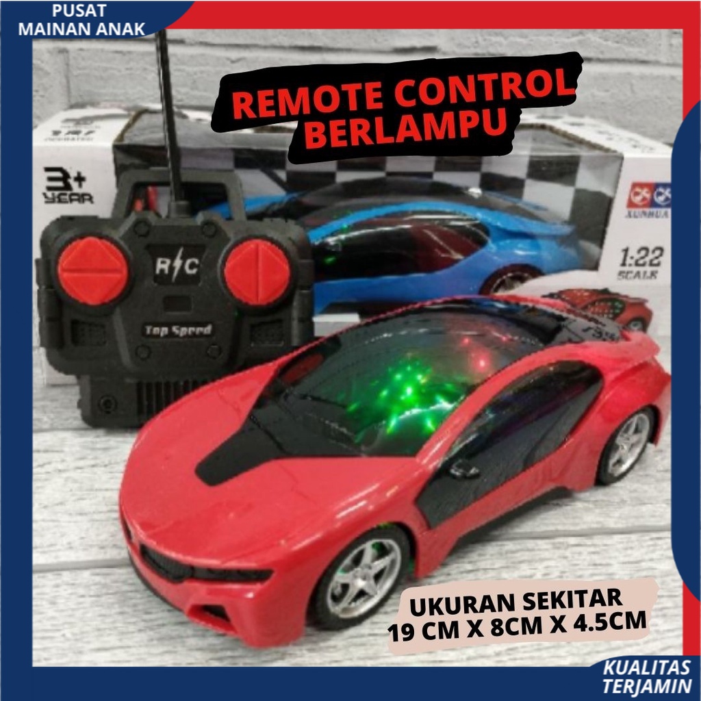 Mobil Remot Control Berlampu Terbaru BERLAMPU Nyala 3D Sport Racing Car New Mainan Anak Murah Famous