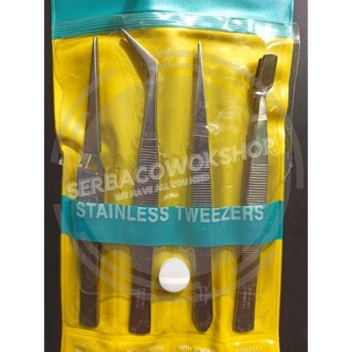 Sellery PInset 4 Pcs Tweezer Set 07-120 Termurah Berkualitas