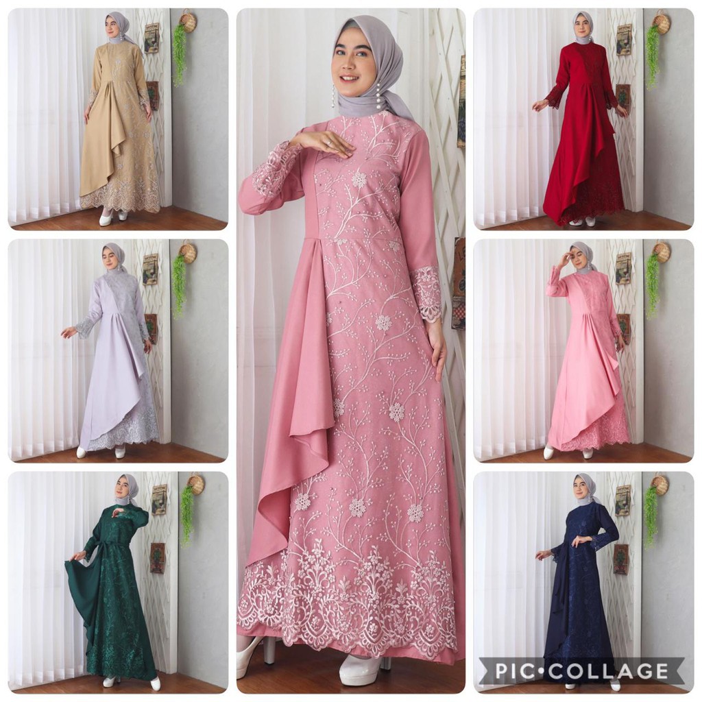 GAMIS BRUKAT MAFAZA ADA JUMBO GAMIS SYARI GAMIS BROKAT