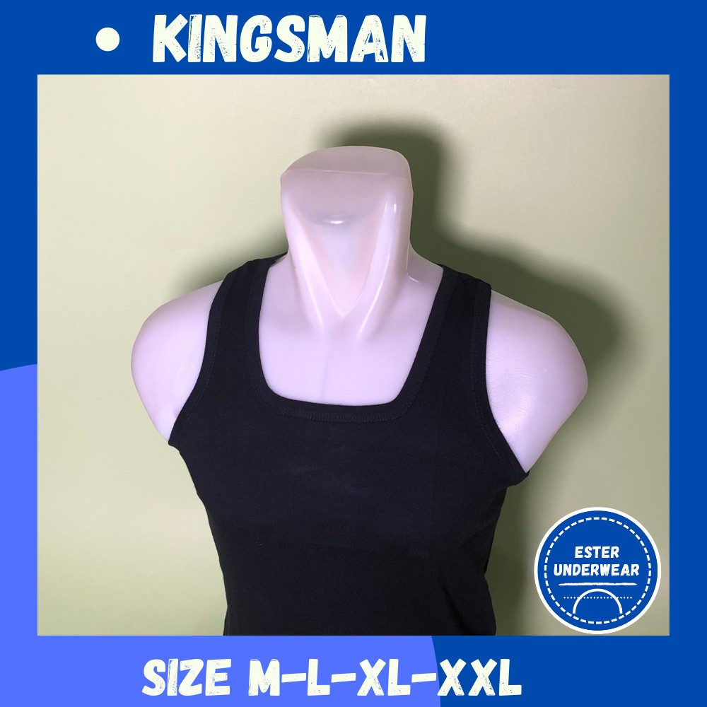 Kaos Singlet Pria Kingsman  SKH Hitam ISI-1 PCS Bahan Fine Cotton